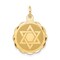 14K Yellow Gold Star of David Charm Pendant Jewelry 21mm x 16mm